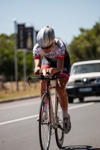Bestmed-ASG's Juanita Venter won the women's individual time-trial on the opening stage of the Bestmed Tour de Boland just outside Stellenbosch on Tuesday. Photo: Capcha