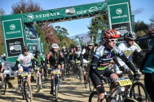 Stage one of the 2014 Nedbank sani2c Trail Mountain Bike stage race from Underberg to Mackenzie Club on May 13. Photo: Kelvin Trautman 