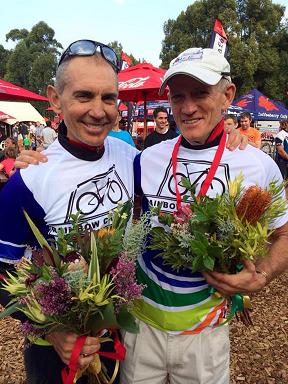 Cycle Lab Supercycling, powered by Toyota Club's Andrew McLean (left) and Greg Anderson both secured Master Marathon World Championships titles in their respective age categories in Pietermaritzburg at the weekend. Photo: Supplied
