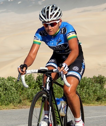 Eight-time national road champion Anriette Schoeman, who rides locally in the colours of Africa Silks-Bestmed, will represent South Africa for the third time at the Commonwealth Games this year. Photo: Alex Cooper