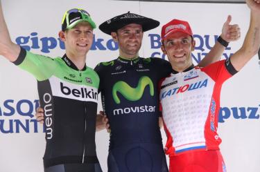 The 2014 Clasica San Sebastian podium: Bauke Mollema, Alejandro Valverde and Joaquim Rodriguez. Photo: Cyclingnews