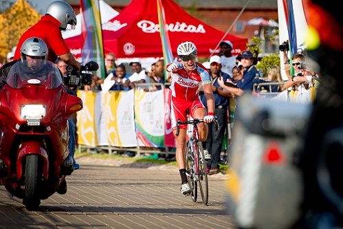 Bonitas sprinter Herman Fouché will be going flat out to make it three in a row at the Bestmed Campus2Campus SuperClassic, presented by ASG, in Potchefstroom on Sunday. Photo: Photosport International