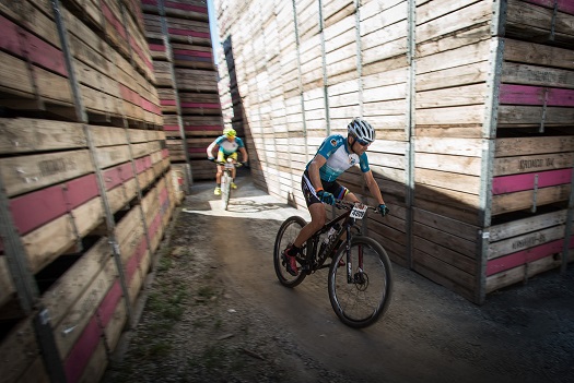 Christoph Sauser and Konny Looser of Team Meerendal-SONGO-Specialized/Wheeler set the course on fire on Saturday winning stage two of the FNB Wines2Whales. Photo: Cherie Vale / Newsport Media