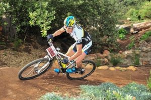 Stefan Sahm of Team Bulls won the Ashburton Investments National MTB Series even in Clarens on Saturday. Photo: Jetline Action