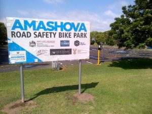 The Amashova Road Safety Bicycle Park at the George Cato Primary School in KwaZulu-Natal is now complete and ready to assist in the education of road safety for young riders. Photo: Supplied.
