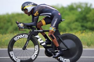 Eritrean champion, Merhawi Kudus, pictured here on a Cervélo P5, has been one of the revelations of African cycling through the support of the MTN-Qhubeka team and is likely to be one of the African riders on the squad at the 2015 Tour de France. Photo: Stiehl Photography