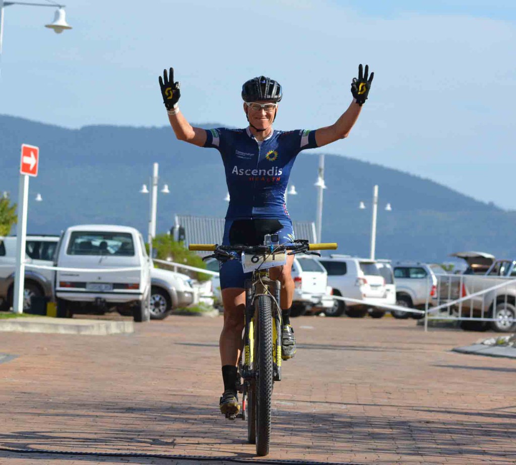 Triple national marathon champion Robyn de Groot claimed her second consecutive stage win on day two of the RECM Knysna 200 mountain bike race on Sunday. Photo: Full Stop Communications