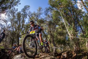 Rourke Croeser flew the South African flag high, as he crossed the finish in 15th place in the Men's Elite XCO race at the 2015 UCI MTB World Cup final in Val di Sole, Italy 