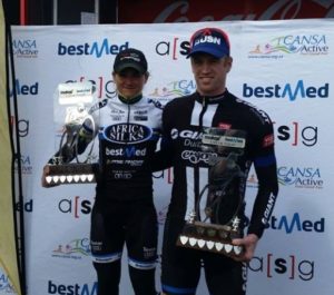Martin Wesemann and Anriette Schoeman won the men's and women's races at the 2015 Makro Bestmed Cycle Tour.