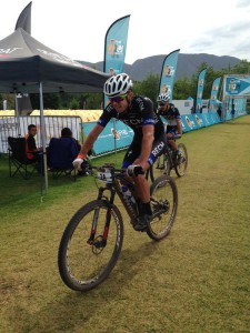 Erik Kleinhans and James Reid took stage one of the FNB Wines2Whales Race.