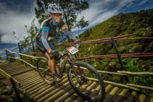 Chrizelda Walters in action during Stage Three of the FNB Wines2Whales MTB Ride. Photo: Volume Photography