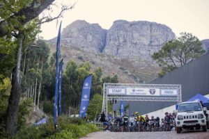South Africa’s first multi-stage mountain biking series, the Liberty Encounter Series, was launched at Rhebokskloof Wine Estate near Paarl on Saturday. The Winelands Encounter (pictured here) will form the first event of the new series. Photo: Ewald Sadie