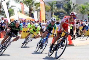 The country's top riders in action during the Circuit Spectacular criterium at Emperors Palace Classic. Photo: Supplied