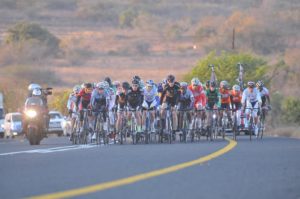 The peloton in a previous edition of the Bestmed Jock Classique event. Photo: Supplied