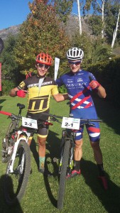 Dylan Rebello and Chris Wolhuter took the victory in the 2016 Gravel & Grape MTB Challenge. Photo: twitter.com/gravelandgrape