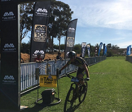 Erik Kleinhans won the 2016 Amarider 100Miler today. Photo: twitter.com/dirtopia