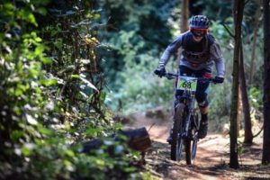 Kayle Seaward finished in second place in the Youth Men category during the Enduro at the 2016 Pietermaritzburg MTB Festival on Monday. Photo: Darren Goddard