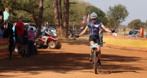 Late entrant Greig Knox of UCT Private Client Holdings takes the 60km feature race at the Bestmed Sondela MTB Classic near Bela-Bela on Sunday. Photo: Snapper.Photo