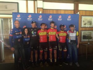 The Clover Tour podium with Wille Smit, Nico Bell and Kent Main. Photo: facebook.com/NadProMtb