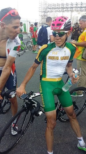 Louis Meintjes finished seventh in the road race at the 2016 Olympic Games in Rio de Janeiro on August 6. Photo: Douglas Ryder (Twitter)