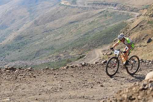 The climb up the iconic Sani Pass is a drawcard for many of the Sani Dragon two-day mountain bike stage race's participants. Photo: Greg Labuschagne Photography