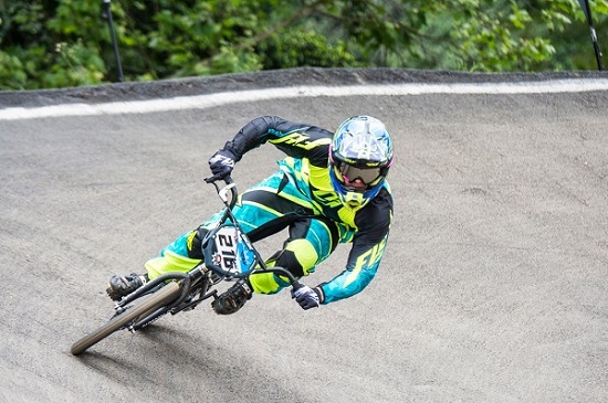 Kyle Dodd won the elite men's titles in both the South African BMX Championships and the African BMX Championships at Giba Gorge on Saturday and Sunday. Photo: Andrew McFadden