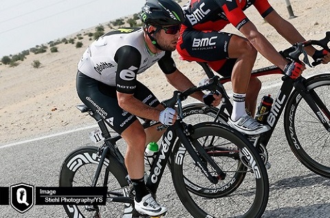 Team Dimension Data's Mark Cavendish took third place in the second edition of the Abu Dhabi Tour opener today. Photo: Stiehl Photography
