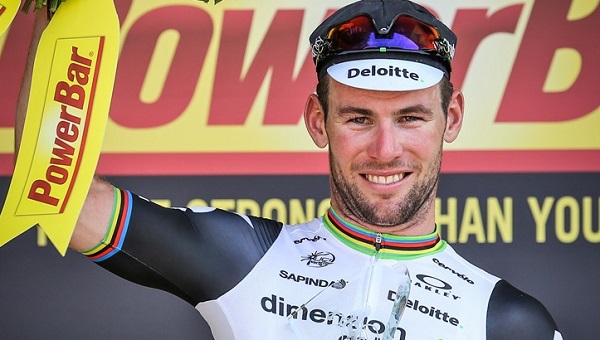 Mark Cavendish won the second stage of the Abu Dhabi Tour to take the overall lead in Abu Dhabi yesterday. Photo: Stiehl Photography