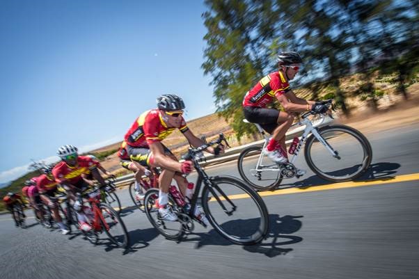 Team RoadCover powering to their Double Century win yesterday. Photo: Supplied