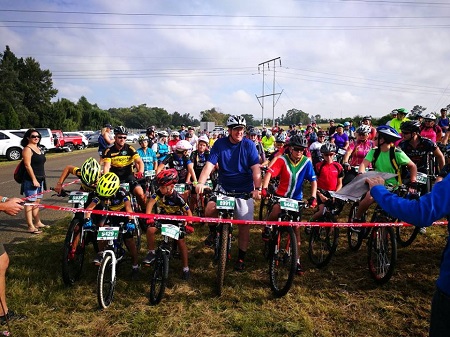Riders at the start of the Winter Fast One