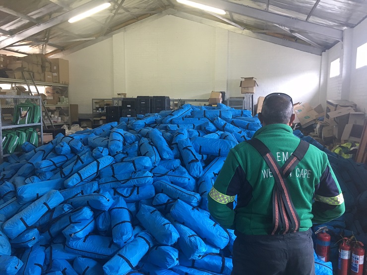 Tents donated by the Cape Epic