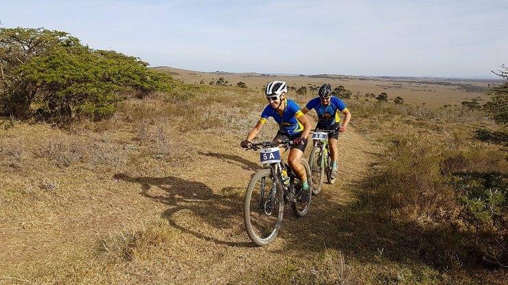 Yolande de Villiers and Henties De Villiers at the Fish River Sun MTB Challenge