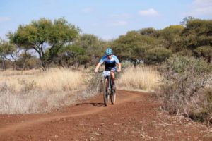 Pictured here is a rider on route to the finish at the Sondela MTB Classic.