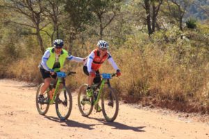 A team working together at the Waterberg MTB Encounter