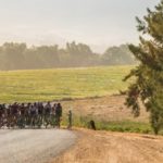 A bunch of riders in action