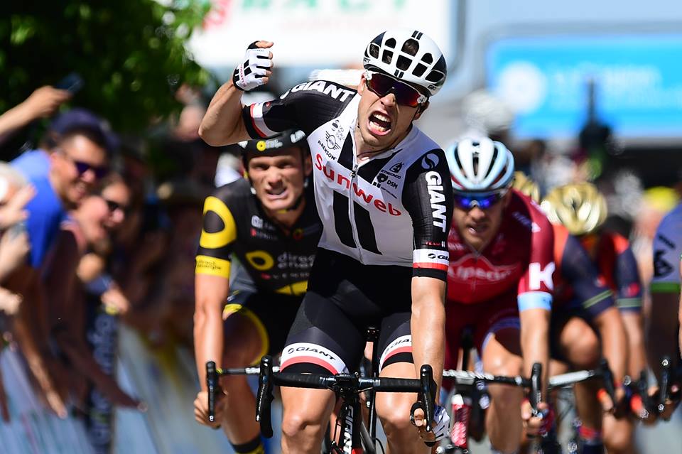 Phil Bauhaus of Sunweb wins stage 5 of the Criterium du Dauphine.