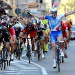Arnaud Démare celebrating