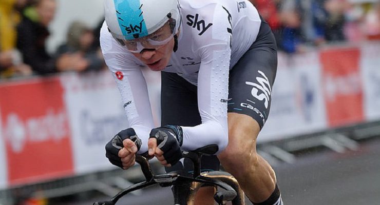 Chris Froome in action during stage one of the 2017 Tour de France.