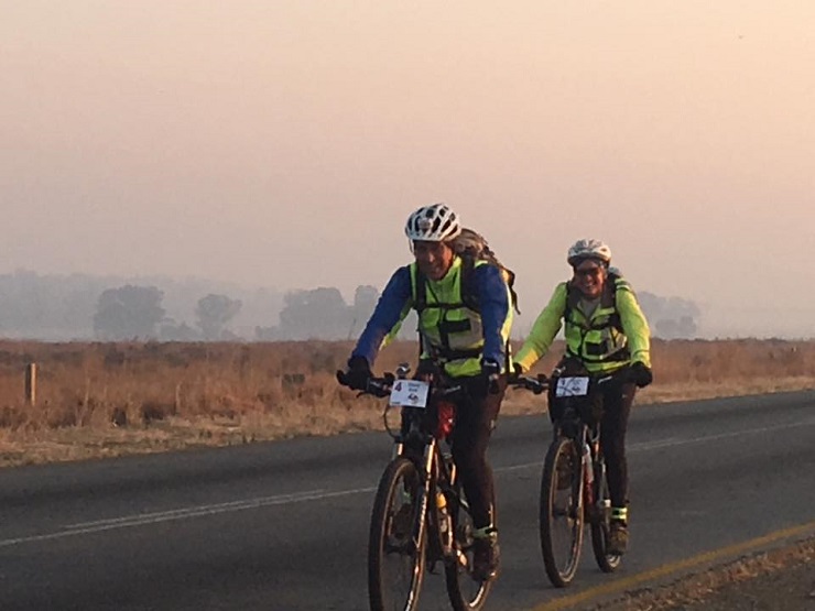 Dave Bell and Dawn Bell in action on day one of the 1000 Miler.