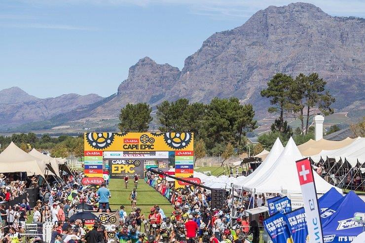 The final stage of the Cape Epic finished at Val de Vie Estate