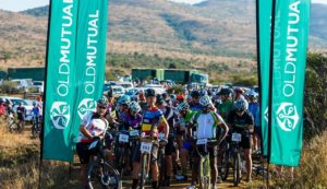 Riders lining up at the start of iMfolozi MTB Challenge.