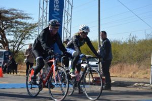 Some of the 2017 Cycle4Cansa riders in action during the 103km road race at Sun City.