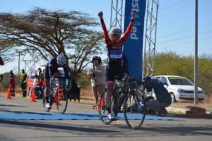 Carla Oberholzer won the 103km women's race at the 2017 Cycle4Cansa at Sun City.