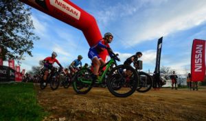 The start of the women's race at the third round of the Western Cape Trailseeker Series.