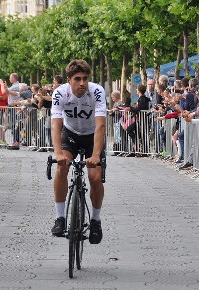 Spain's Mikel Landa climbed to victory on stage three of the Vuelta a Burgos at Picón Blanco yesterday.