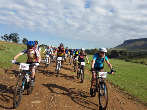 Riders in action at the Platberg Classic MTB Race