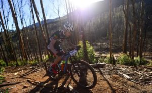 Team BCX's Waylon Woolcock took third at the third leg of the Trailseeker Series in Wellington yesterday.