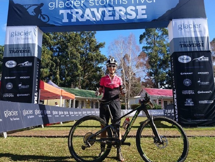 Yolande de Villiers won the solo women's race at the Storms River Traverse today.