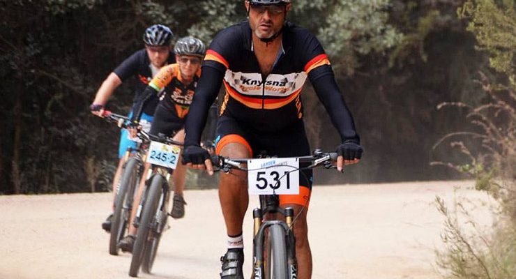 Some of the 7 Passes MTB race participants en route to the finish during a previous year.