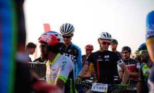 Arno du Toit and Edwill O'Neill at the start line of the Trailseeker Series Gauteng #4 Hazeldean.